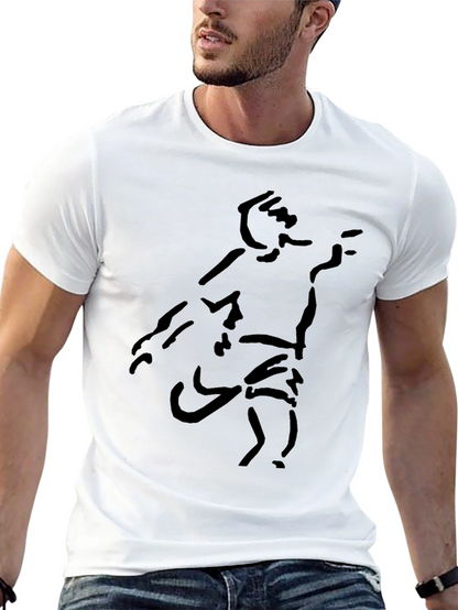 Abstract Figure Black Tee