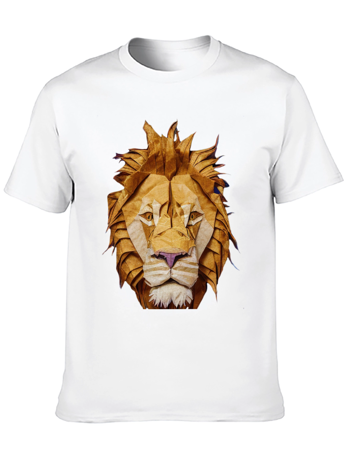 Origami Lion Graphic Tee - Black