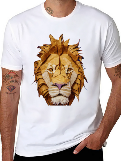 Origami Lion Graphic Tee - Black