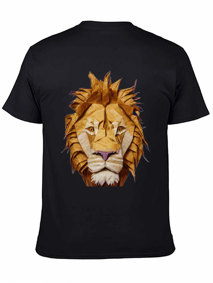 Origami Lion Graphic Tee - Black