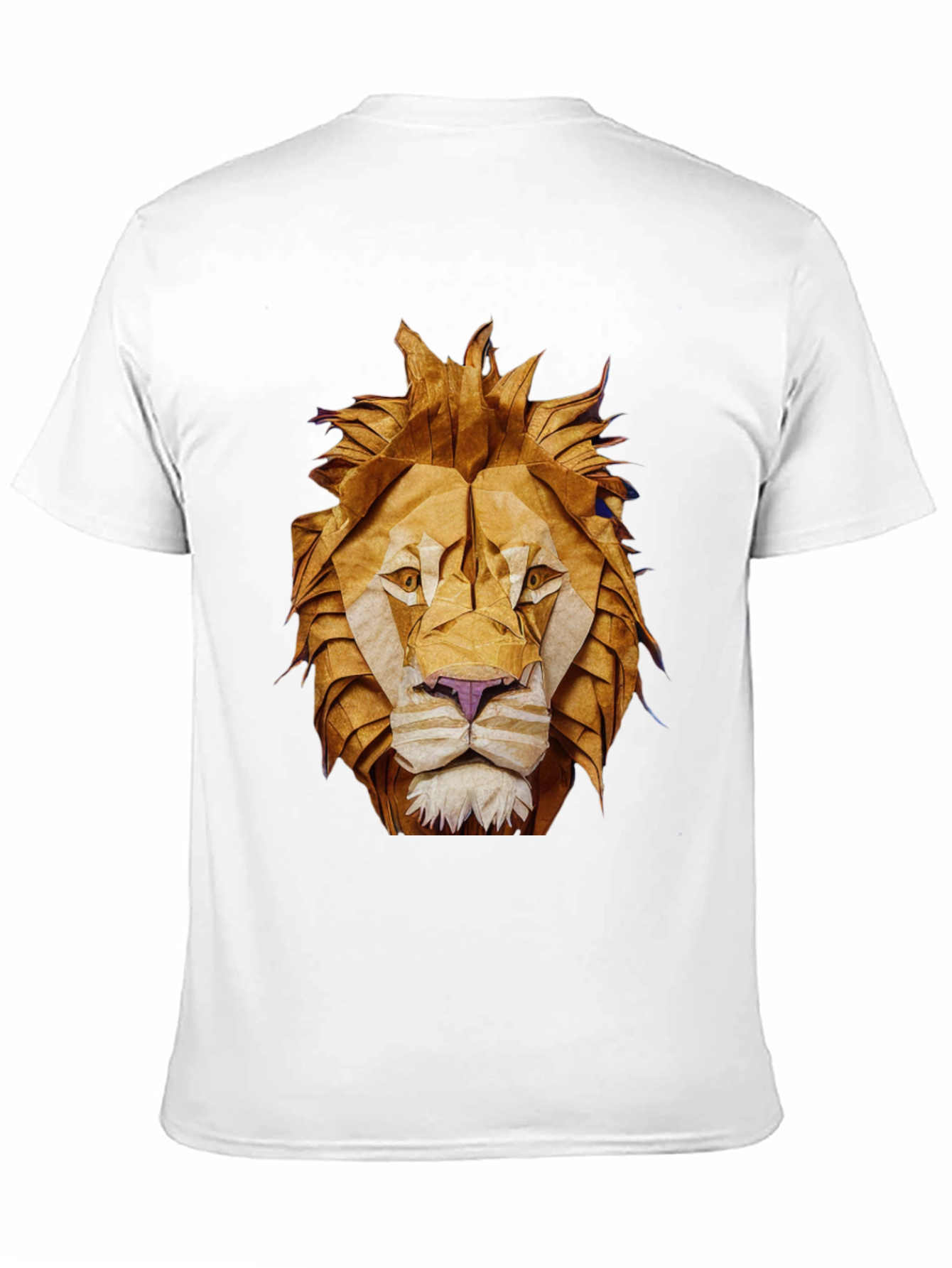 Origami Lion Graphic Tee - Black