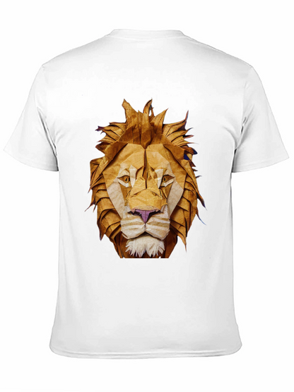 Origami Lion Graphic Tee - Black