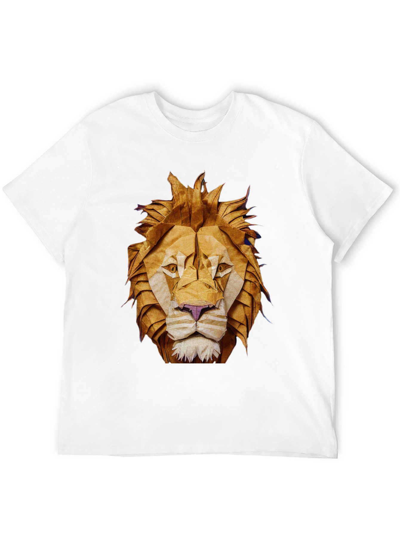 Origami Lion Graphic Tee - Black