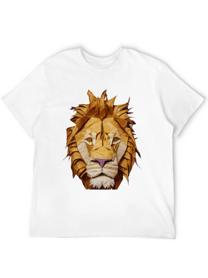 Origami Lion Graphic Tee - Black