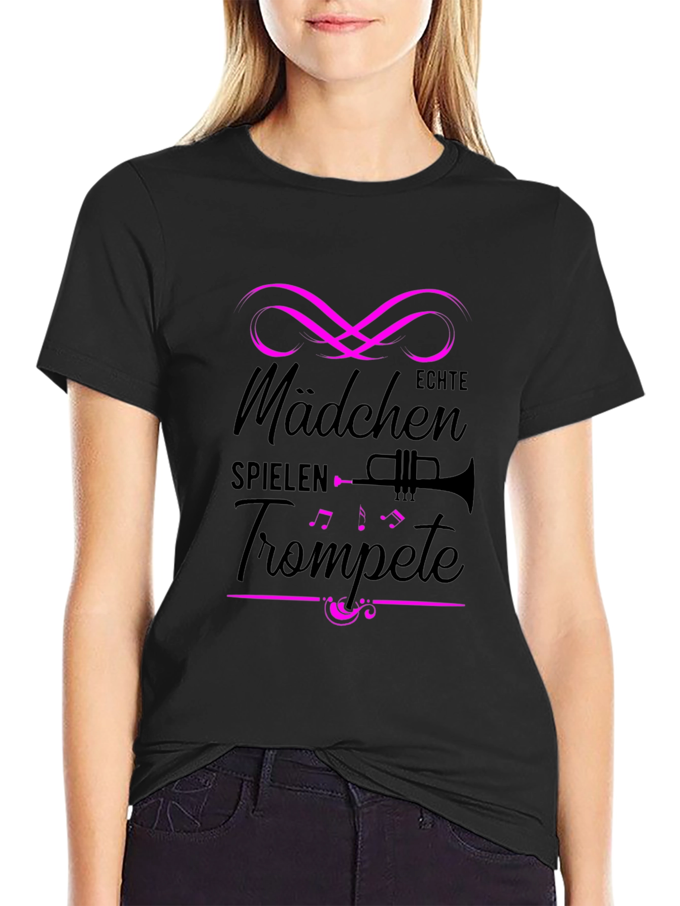Girls Play Trumpet T-Shirt - Fun Musical Tee