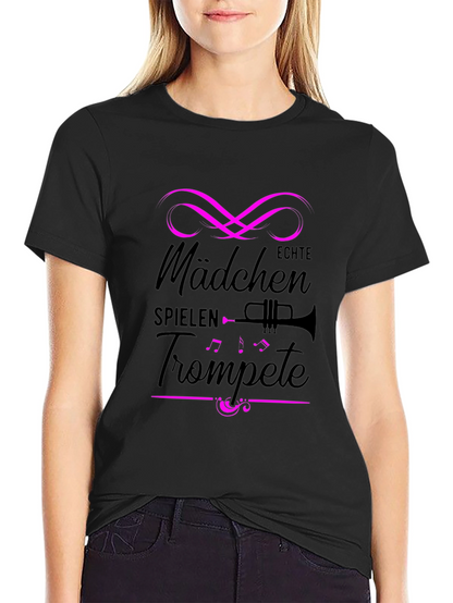 Girls Play Trumpet T-Shirt - Fun Musical Tee