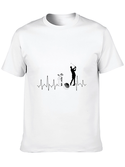 Golf Heartbeat T-Shirt - Golfer Gift
