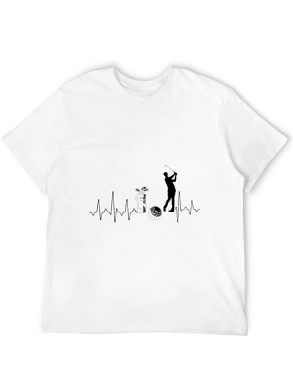 Golf Heartbeat T-Shirt - Golfer Gift