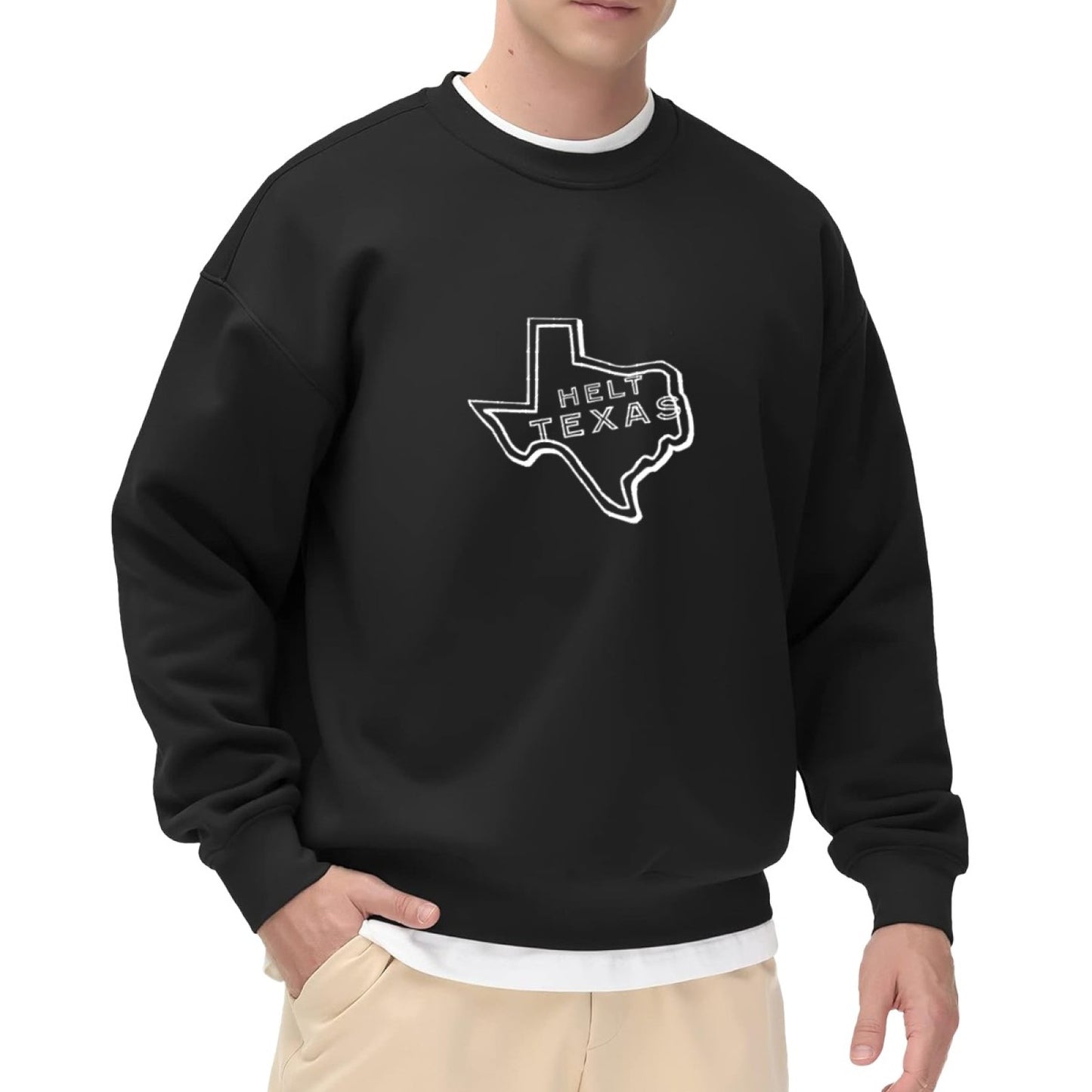 "Helt Texas" State Outline Graphic Crewneck