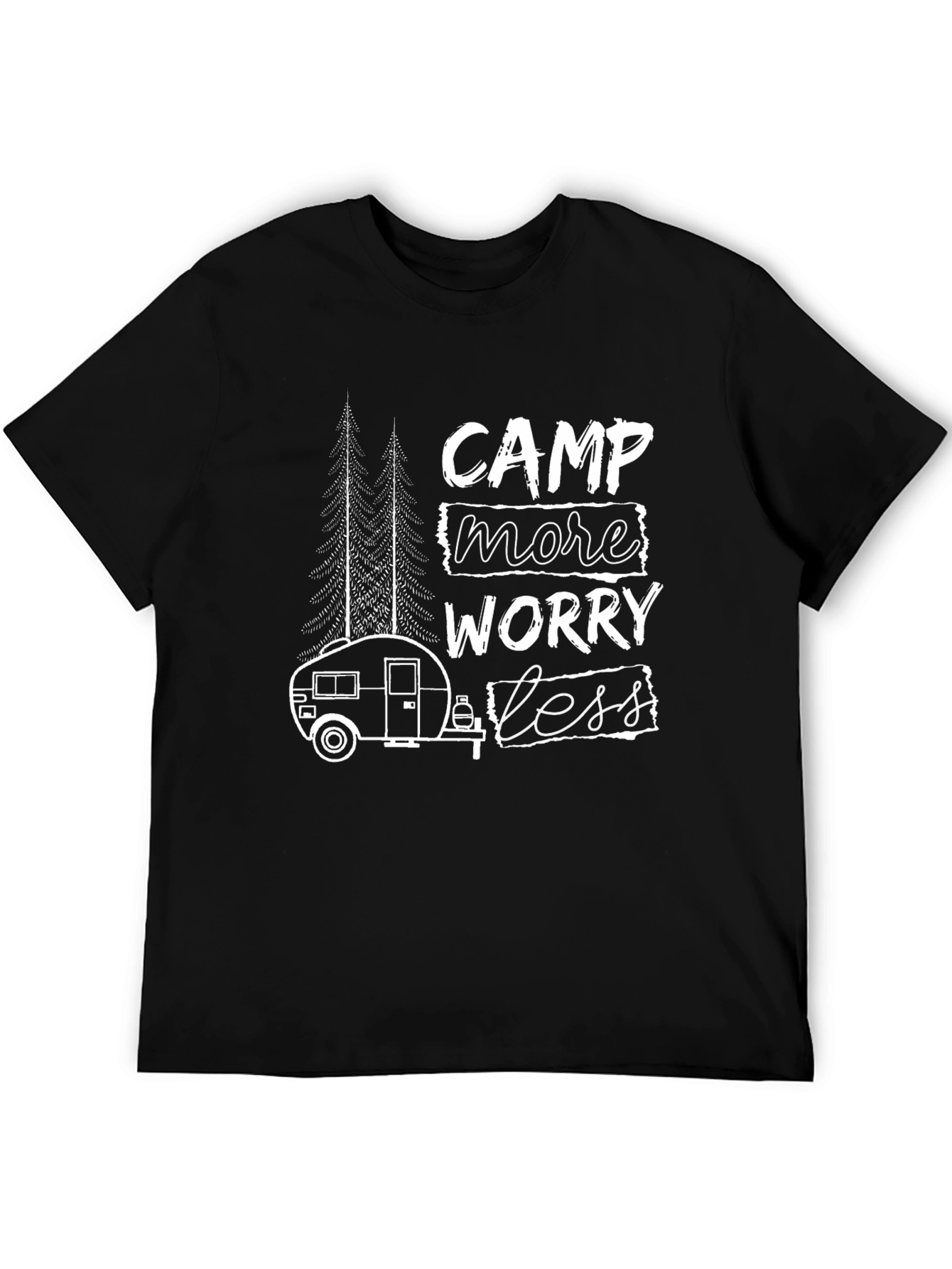 Camp More Worry Less Graphic T-Shirt
