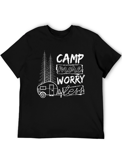 Camp More Worry Less Graphic T-Shirt