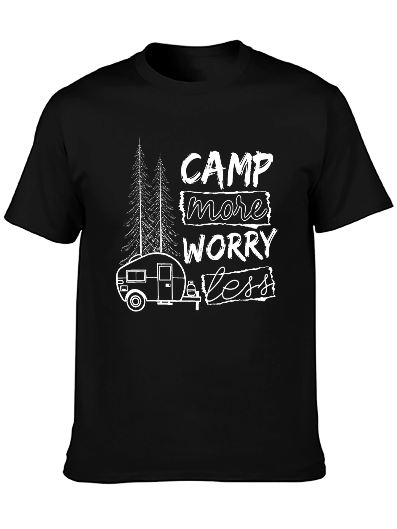 Camp More Worry Less Graphic T-Shirt