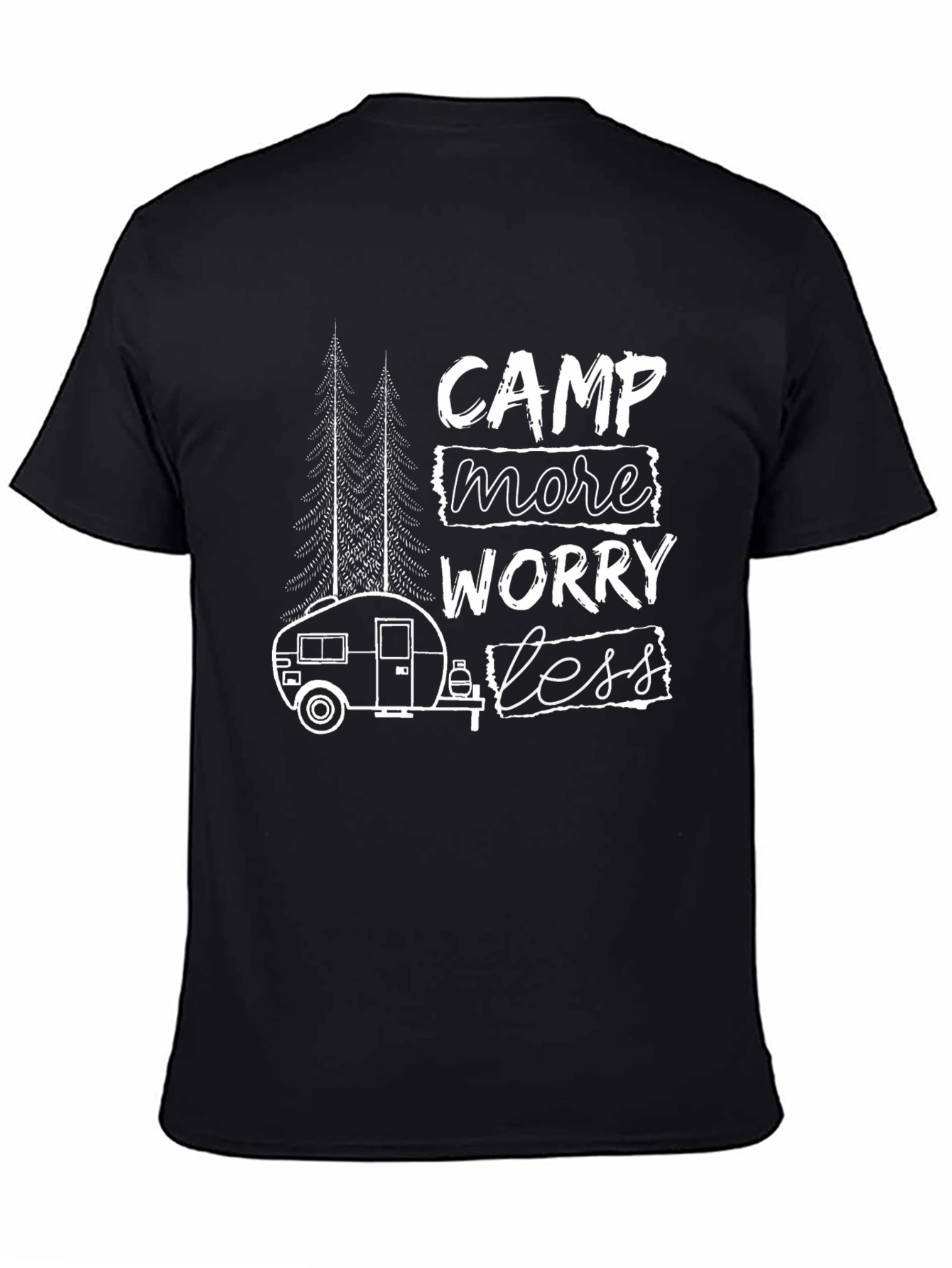 Camp More Worry Less Graphic T-Shirt
