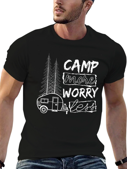 Camp More Worry Less Graphic T-Shirt