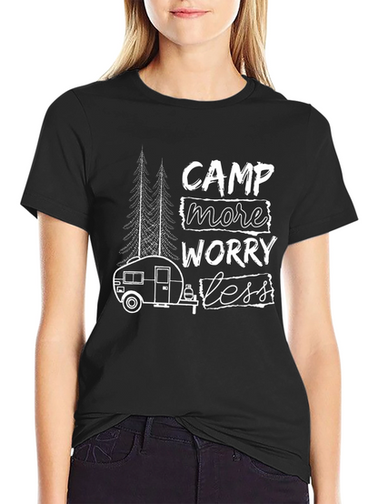 Camp More Worry Less Graphic T-Shirt
