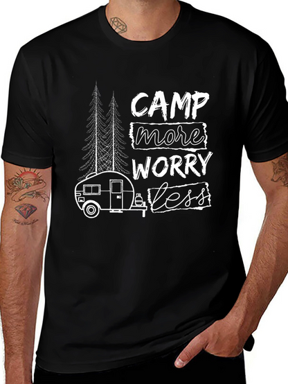 Camp More Worry Less Graphic T-Shirt