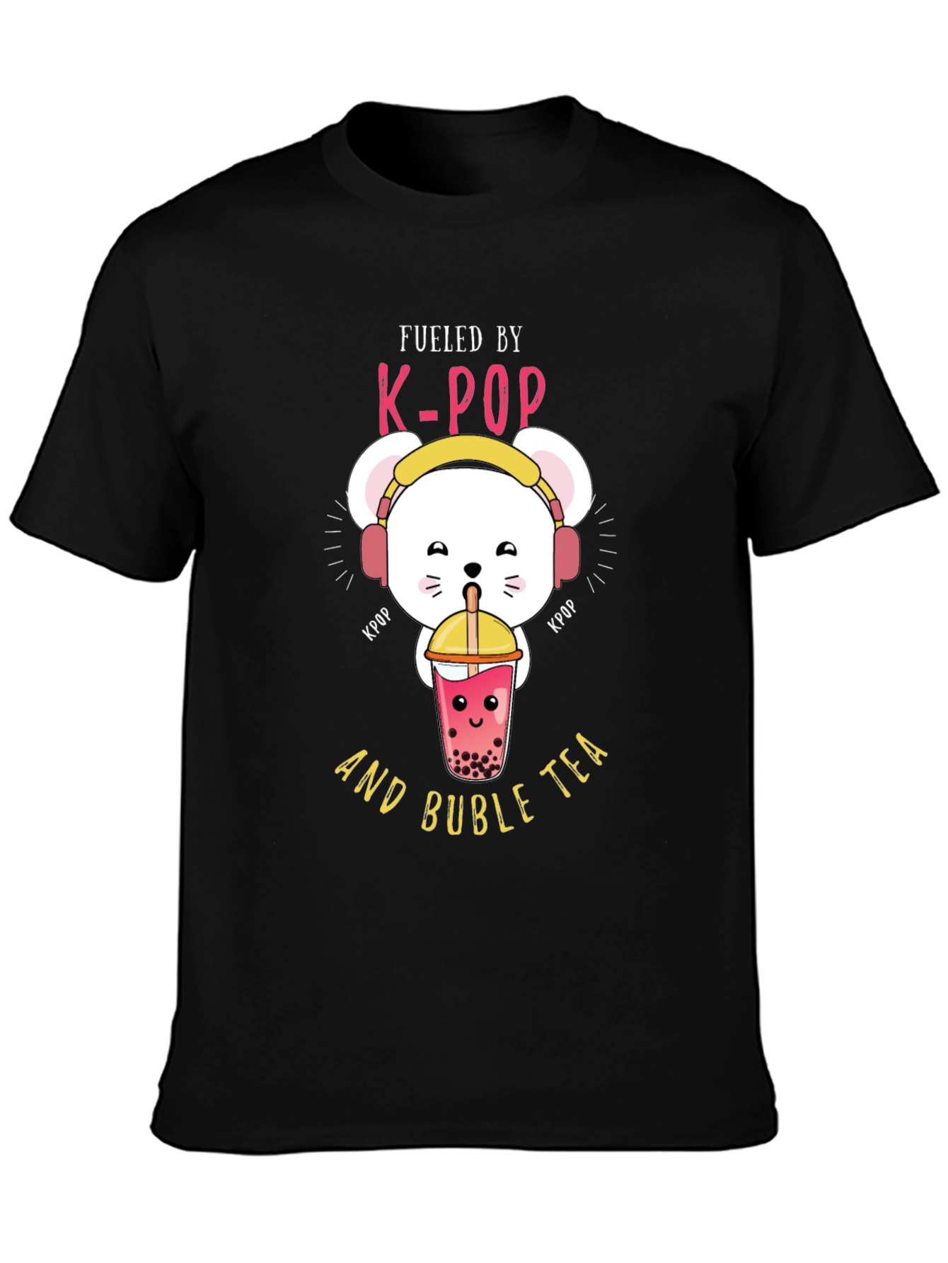 K-Pop Bubble Tea Graphic T-Shirt