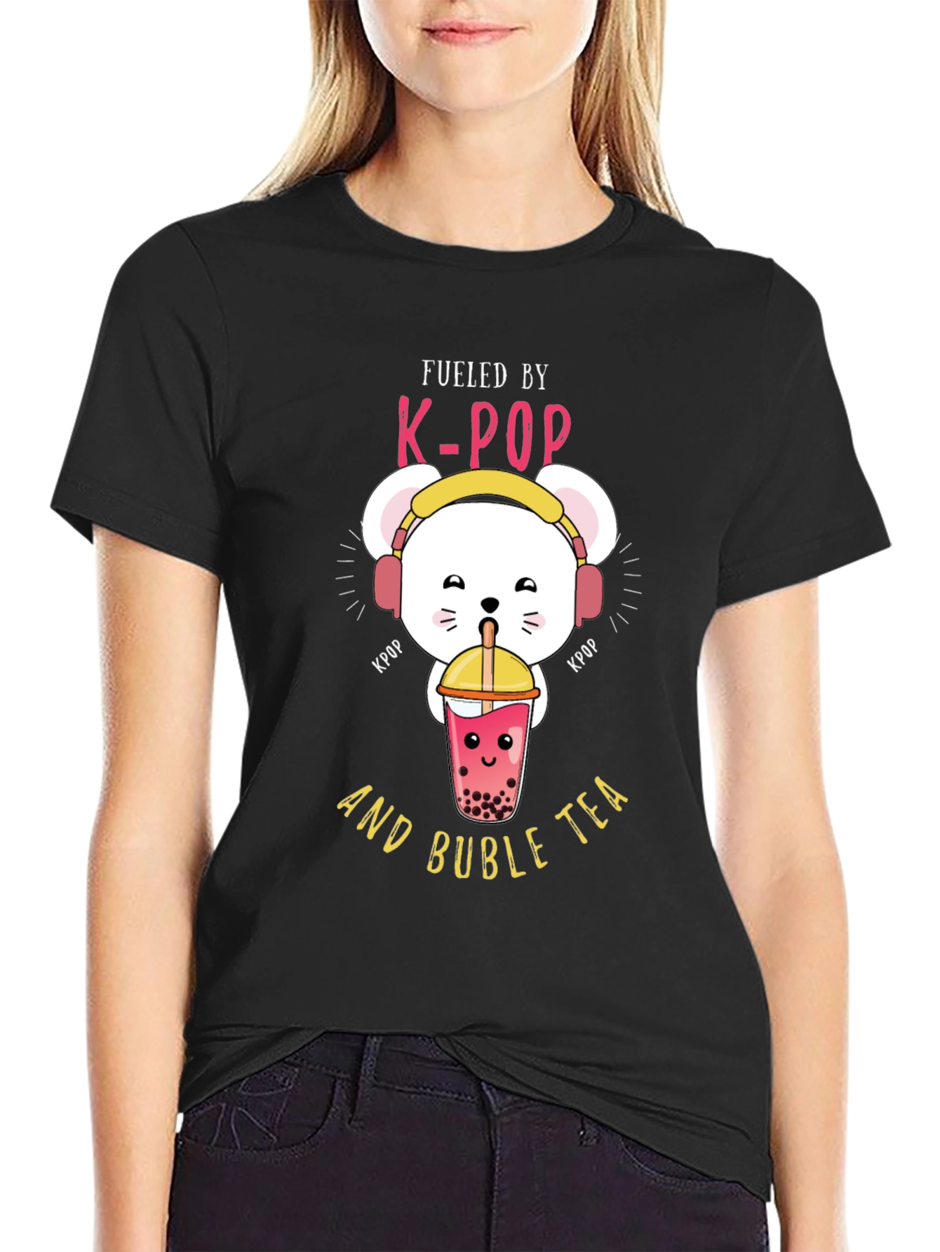 K-Pop Bubble Tea Graphic T-Shirt