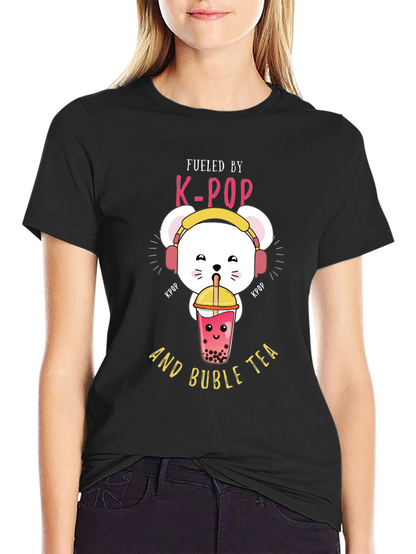 K-Pop Bubble Tea Graphic T-Shirt