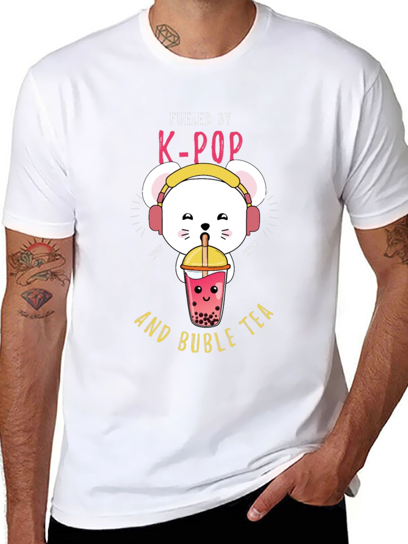 K-Pop Bubble Tea Graphic T-Shirt