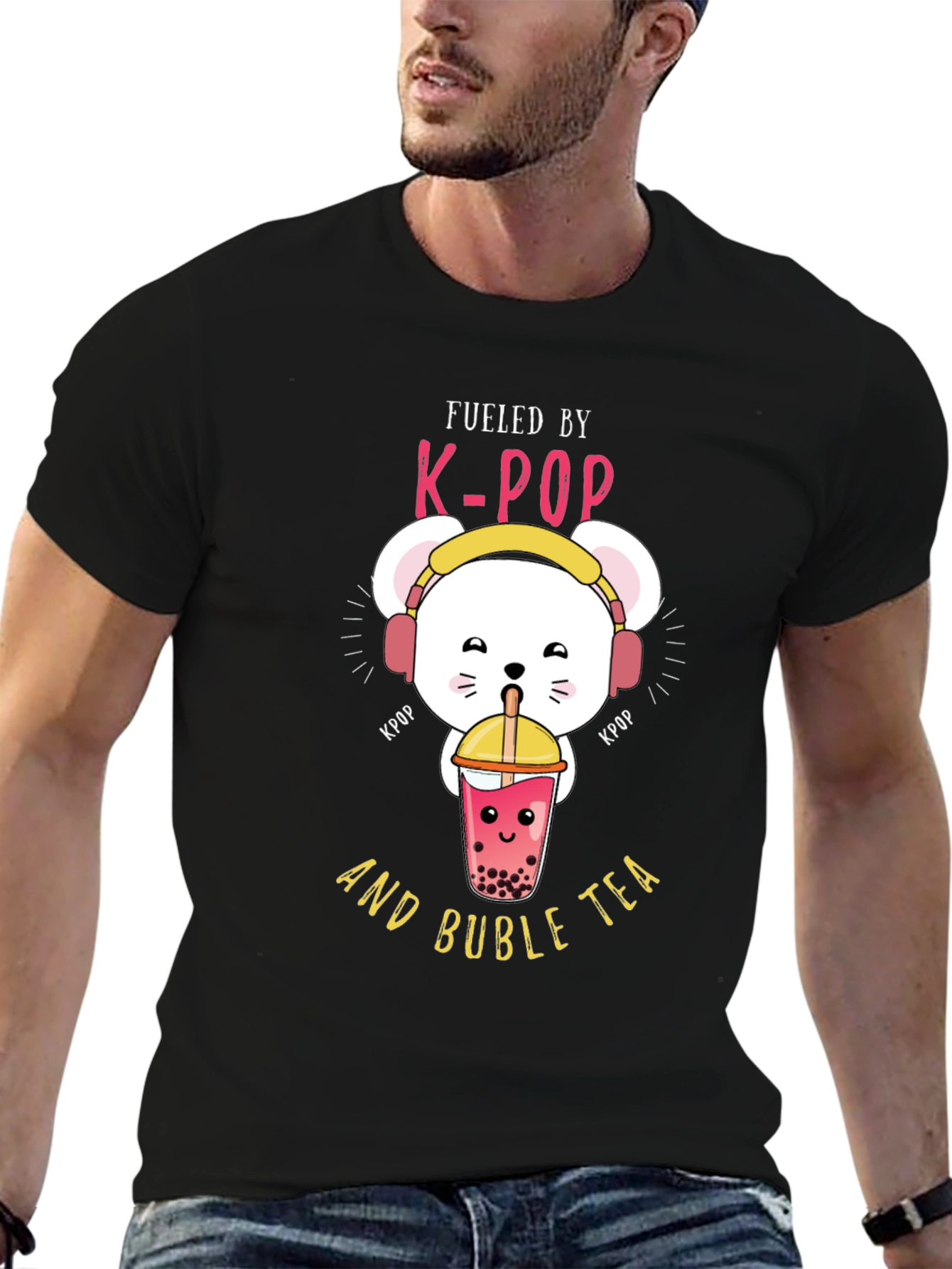 K-Pop Bubble Tea Graphic T-Shirt