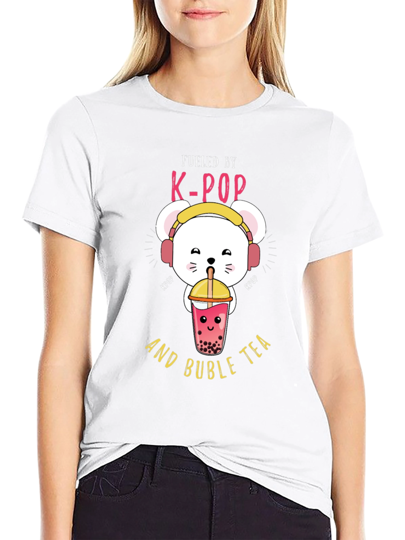 K-Pop Bubble Tea Graphic T-Shirt
