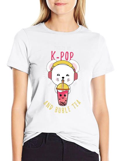 K-Pop Bubble Tea Graphic T-Shirt