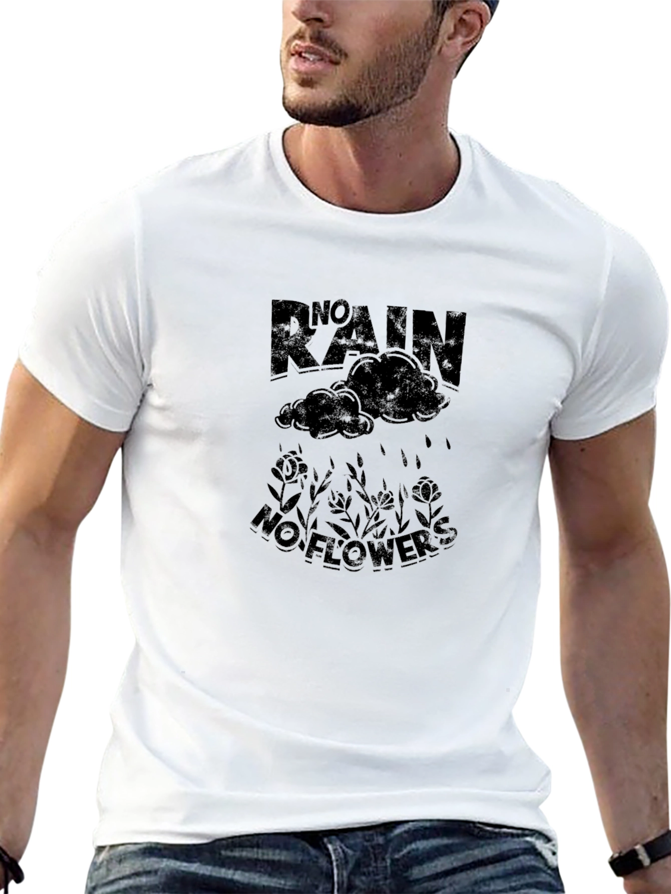 No Rain No Flowers Graphic Tee - Black