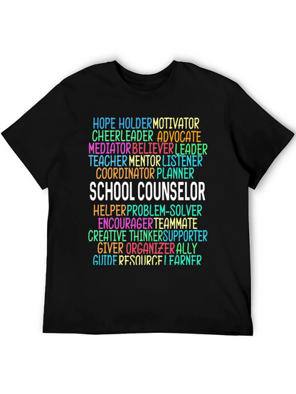 School Counselor Word Art T-Shirt