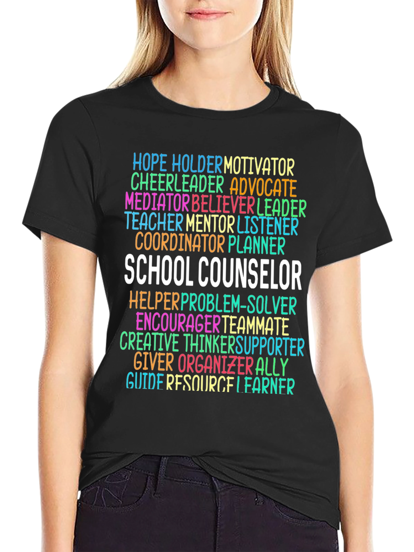 School Counselor Word Art T-Shirt