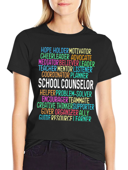 School Counselor Word Art T-Shirt
