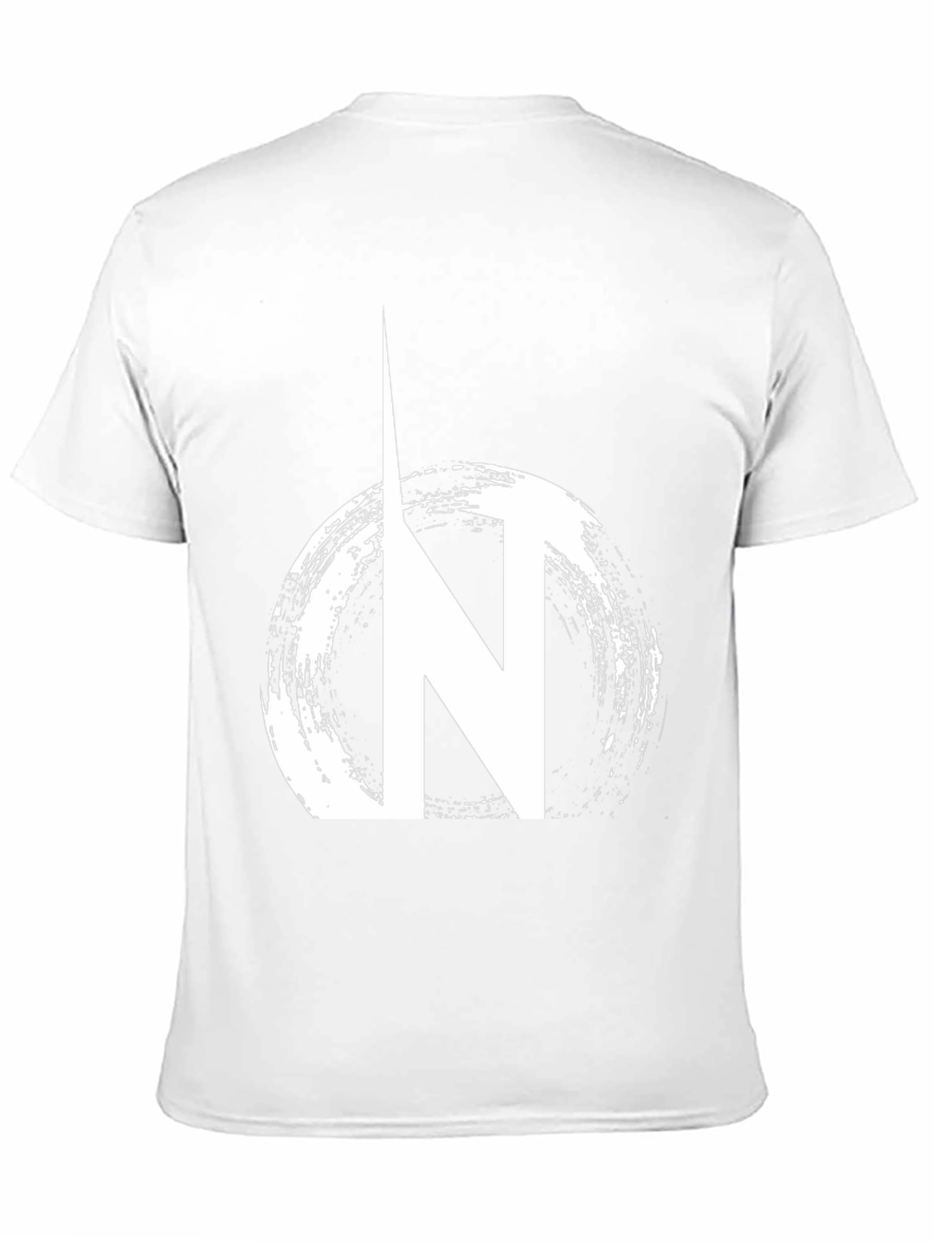 Black Graphic Tee: N Circle Design Casual Wear