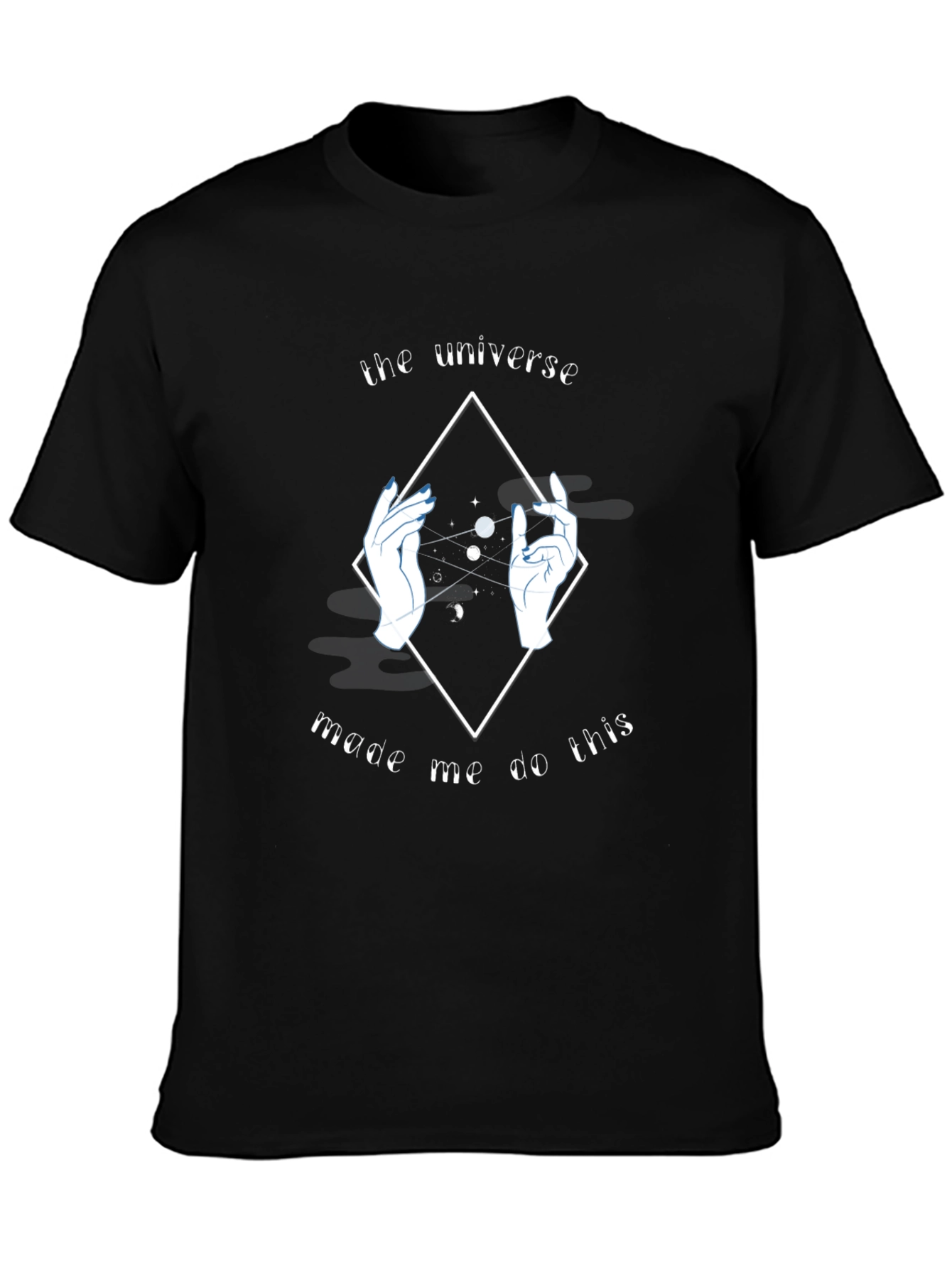 Universe Made Me Do This Graphic T-Shirt - Black