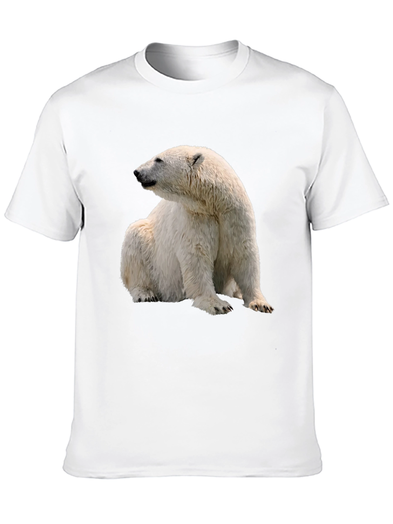 Polar Bear Graphic Tee - Black Cotton Blend