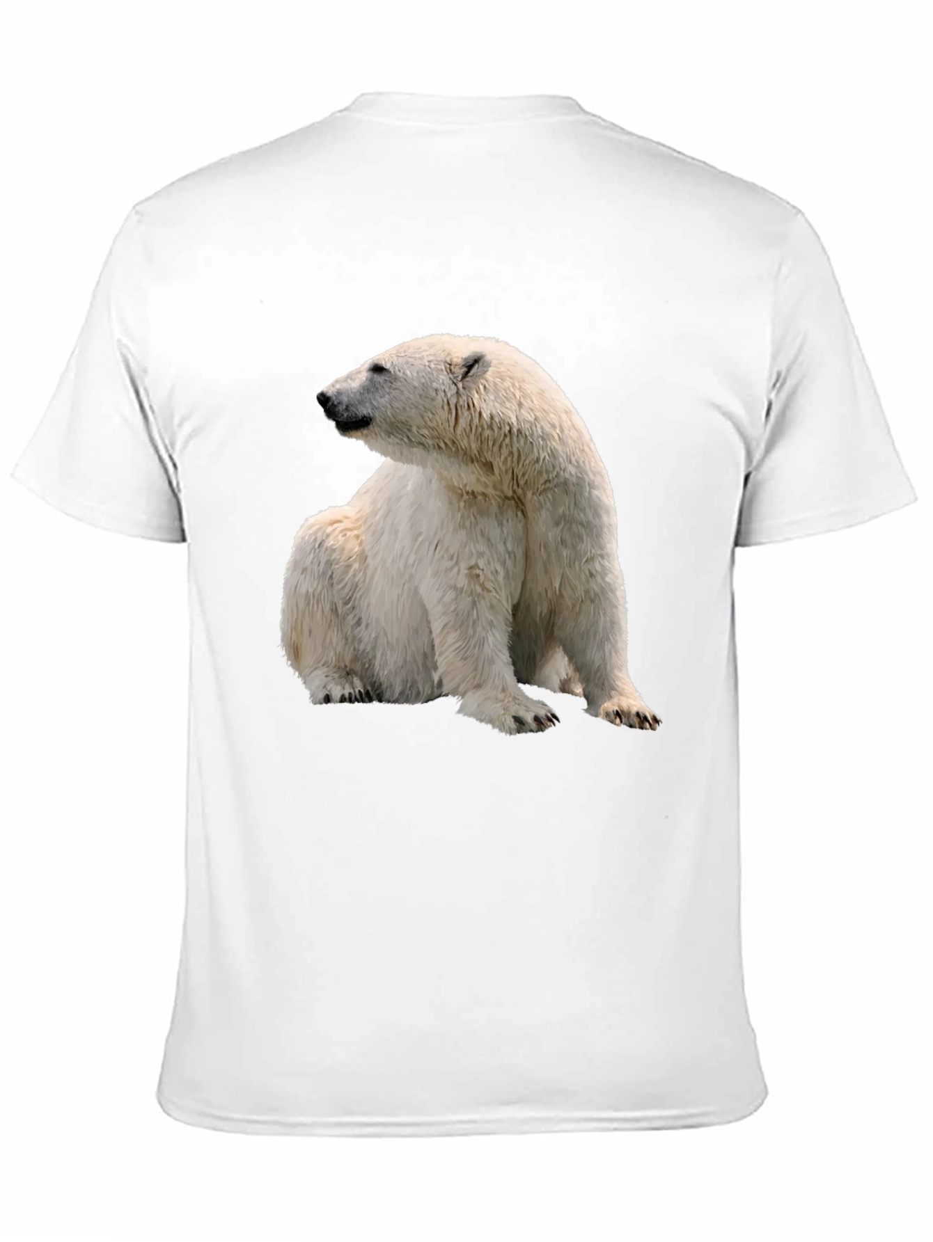 Polar Bear Graphic Tee - Black Cotton Blend