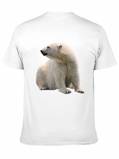 Polar Bear Graphic Tee - Black Cotton Blend