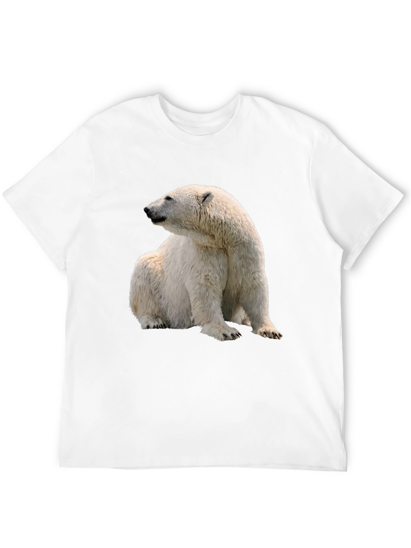Polar Bear Graphic Tee - Black Cotton Blend