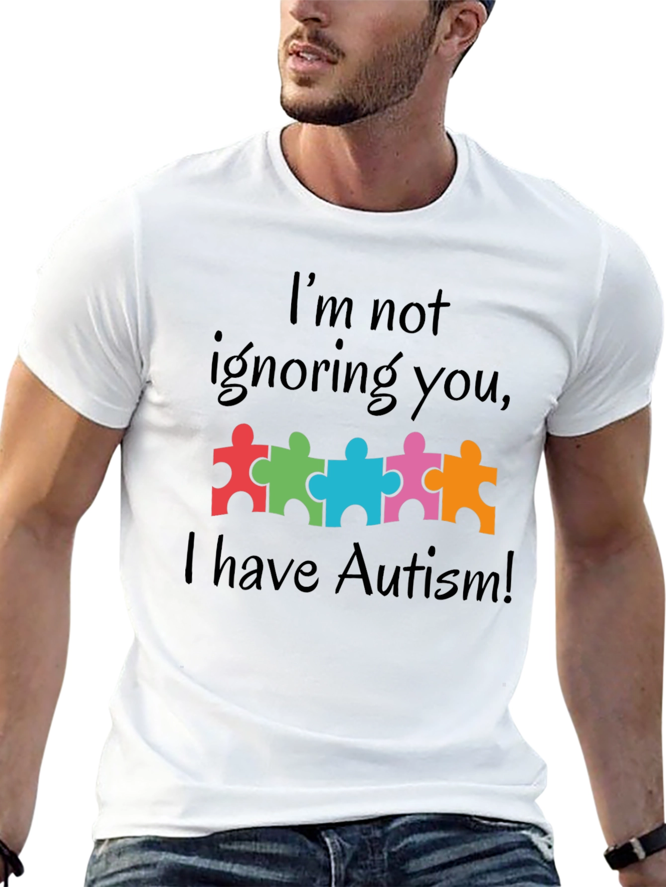Autism Awareness T-Shirt - Puzzle Piece Design
