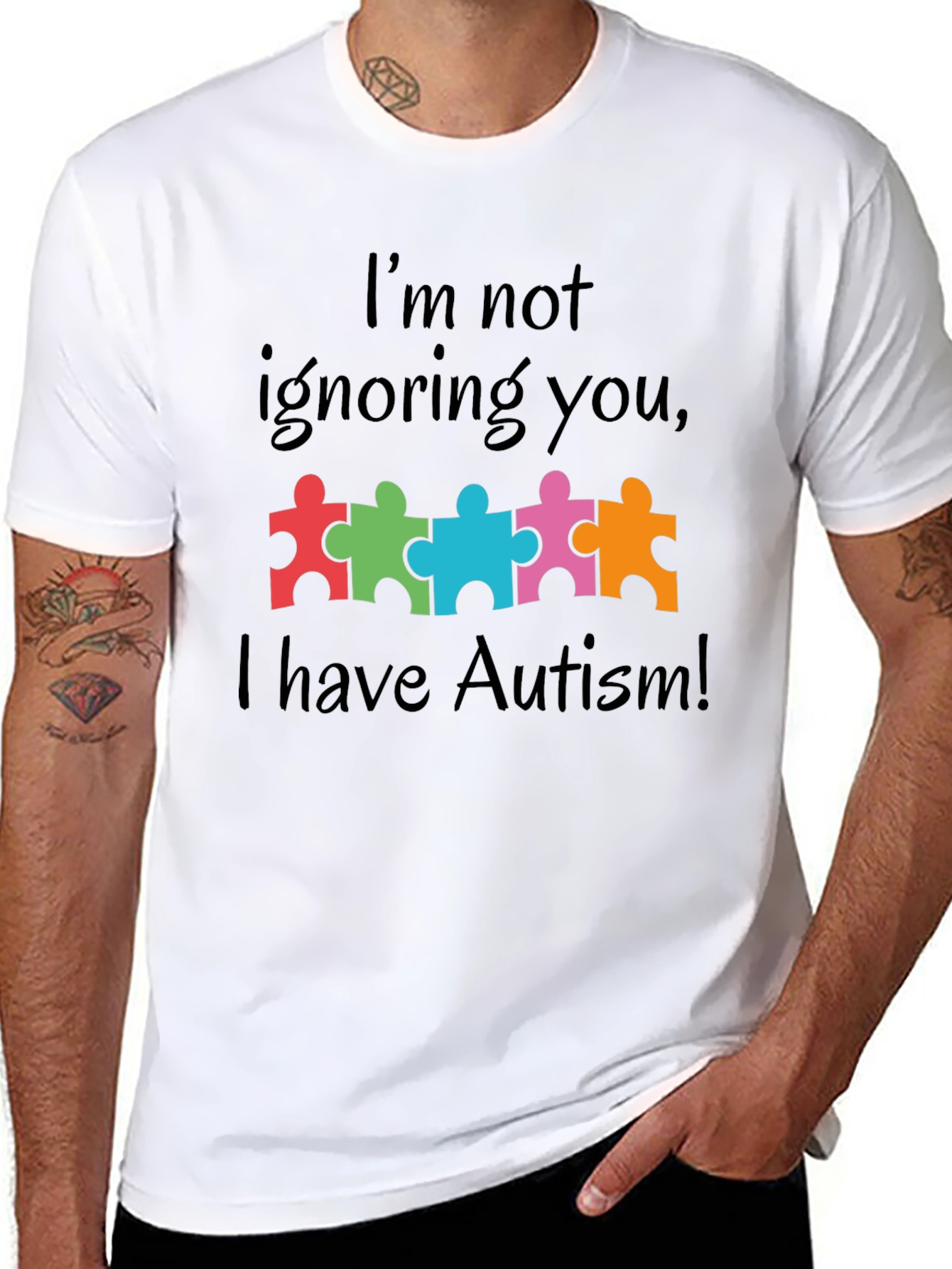 Autism Awareness T-Shirt - Puzzle Piece Design