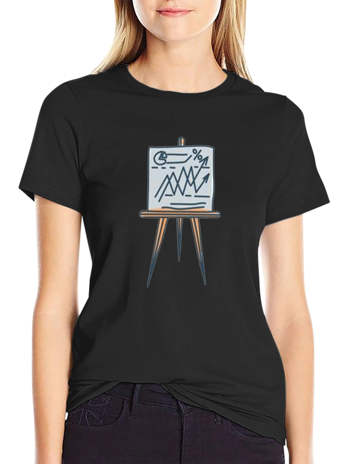 Business Graph Tee - Trendy Casual Wear