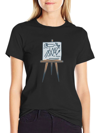 Business Graph Tee - Trendy Casual Wear