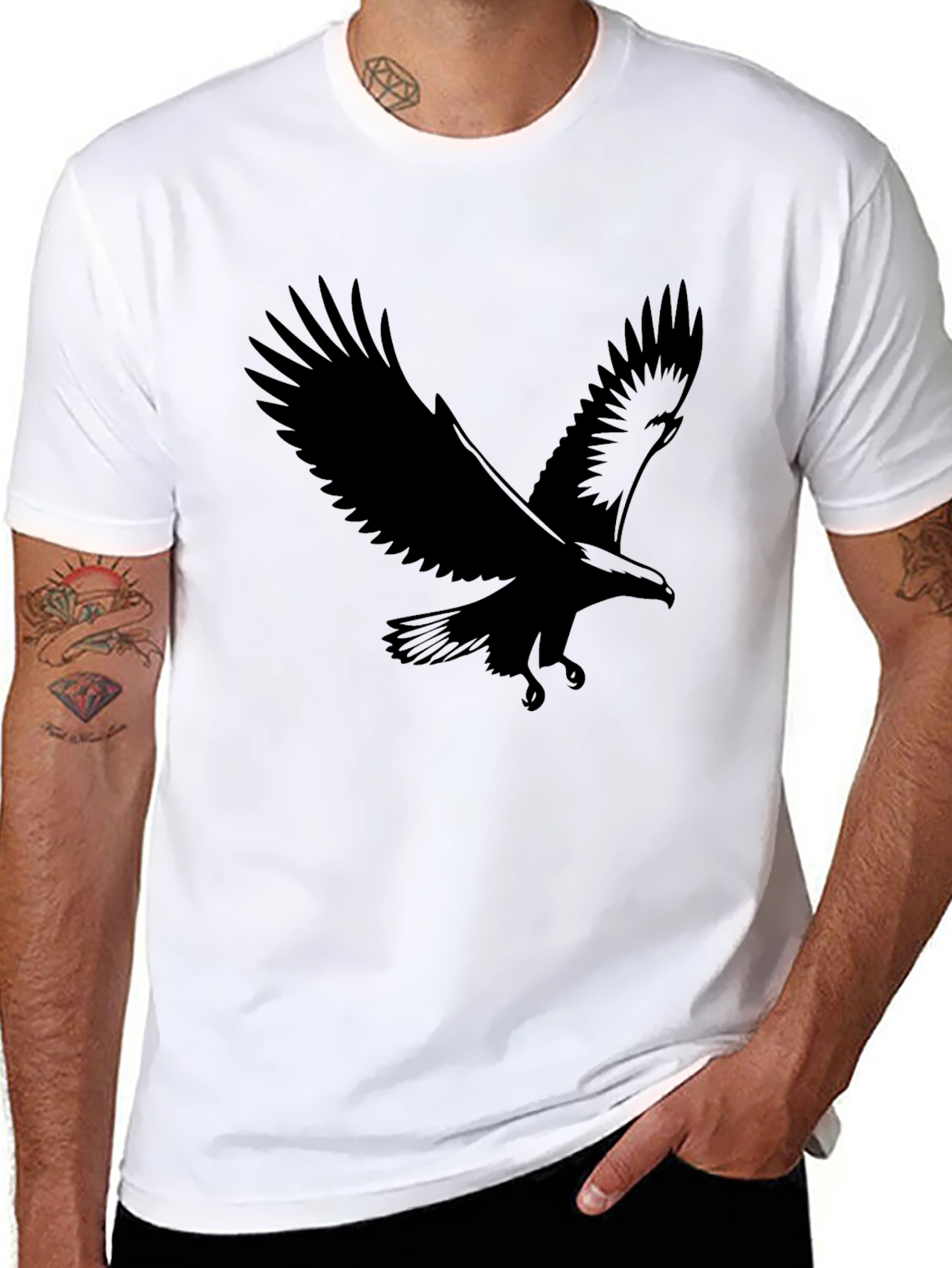 Black Eagle Graphic Tee - Mens Classic Fit