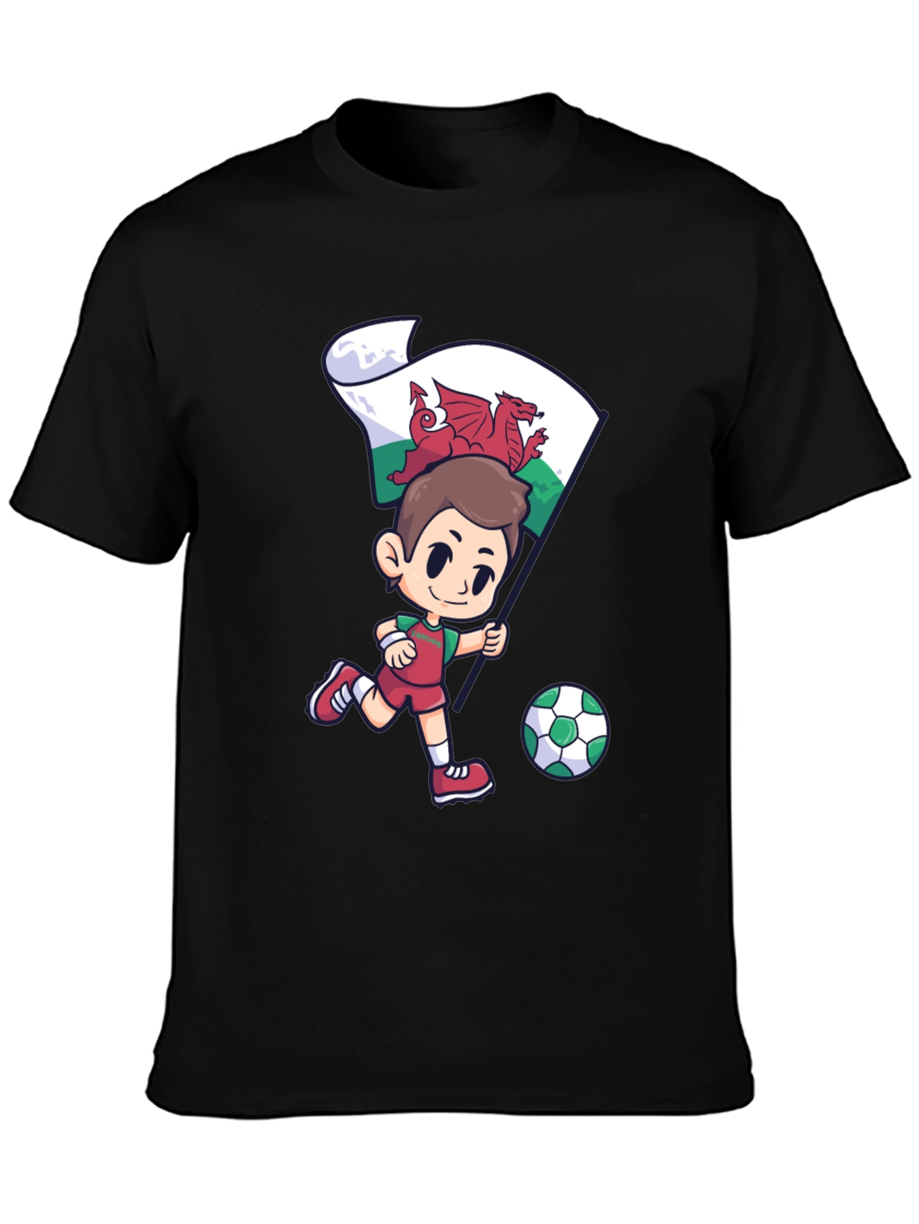 Wales Football Fan T-Shirt - Dragon Soccer