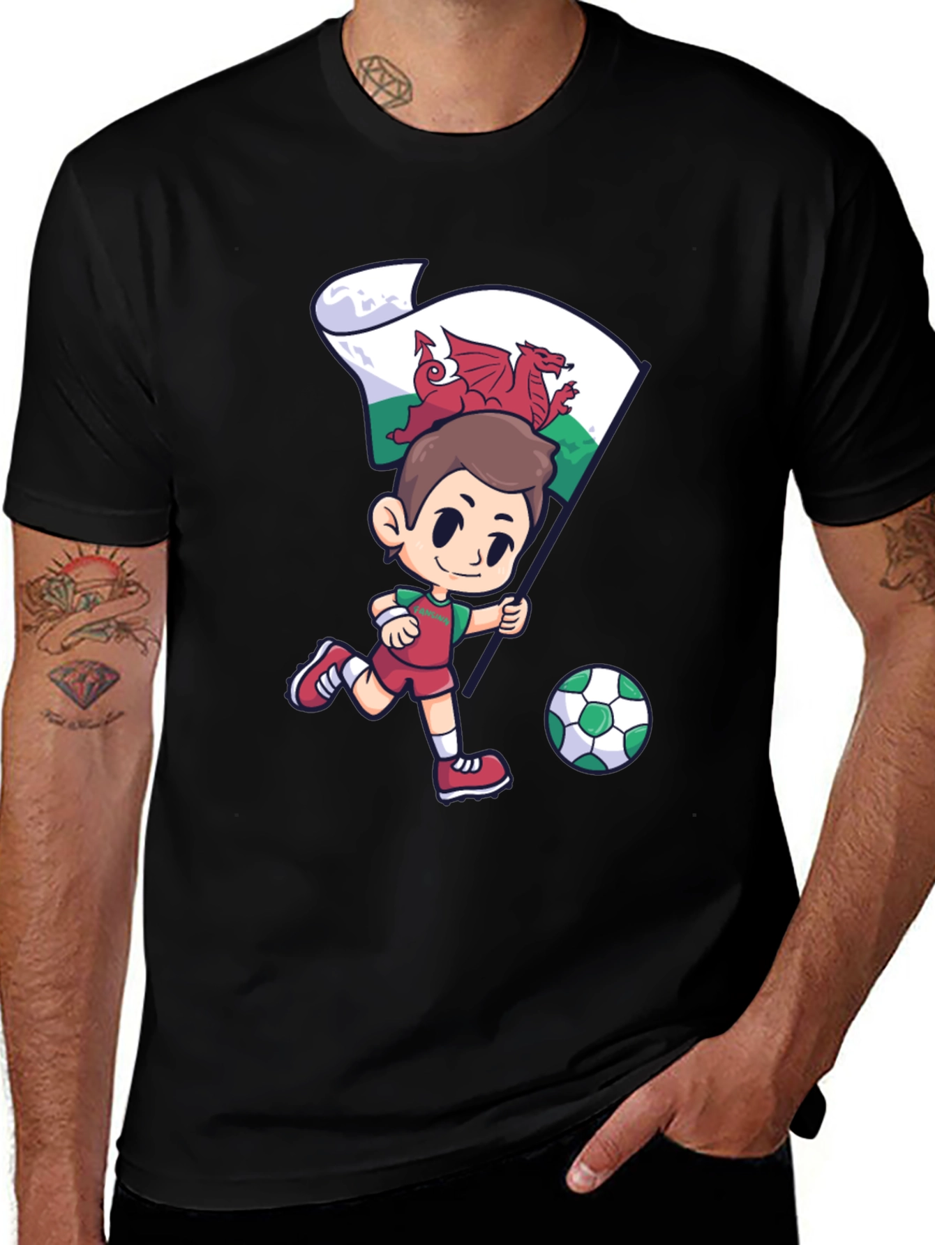 Wales Football Fan T-Shirt - Dragon Soccer