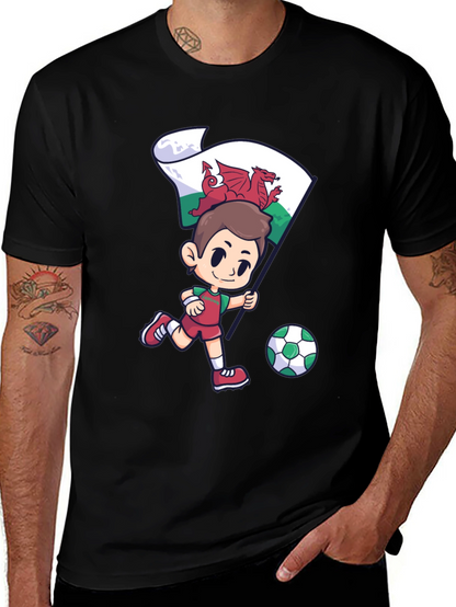 Wales Football Fan T-Shirt - Dragon Soccer