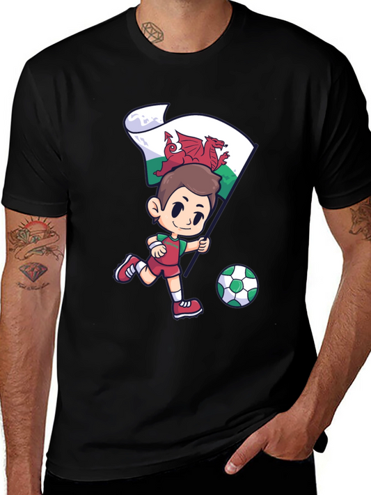 Wales Football Fan T-Shirt - Dragon Soccer