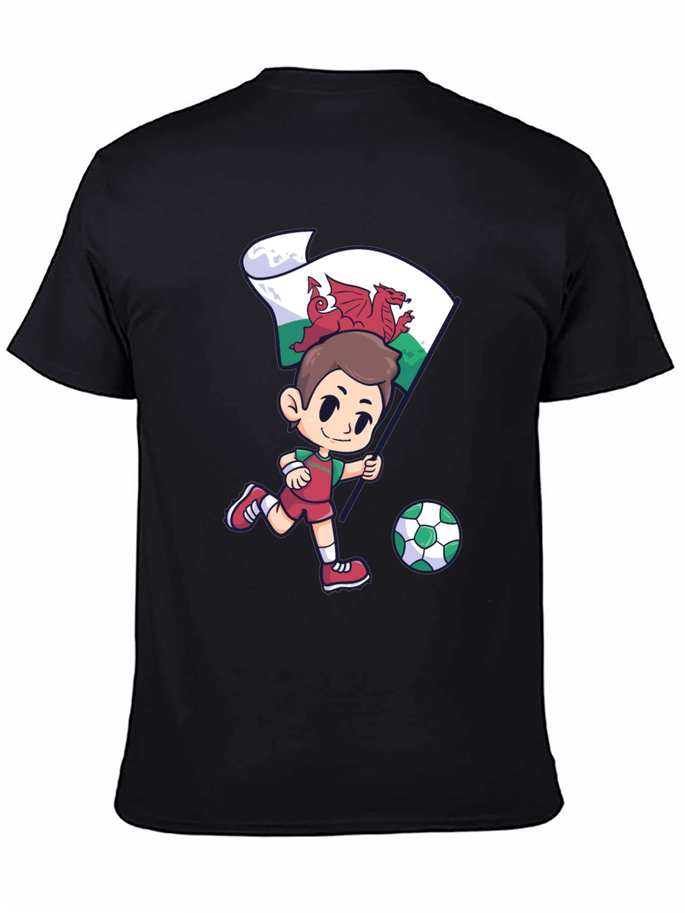 Wales Football Fan T-Shirt - Dragon Soccer