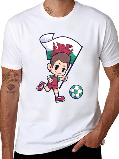 Wales Football Fan T-Shirt - Dragon Soccer