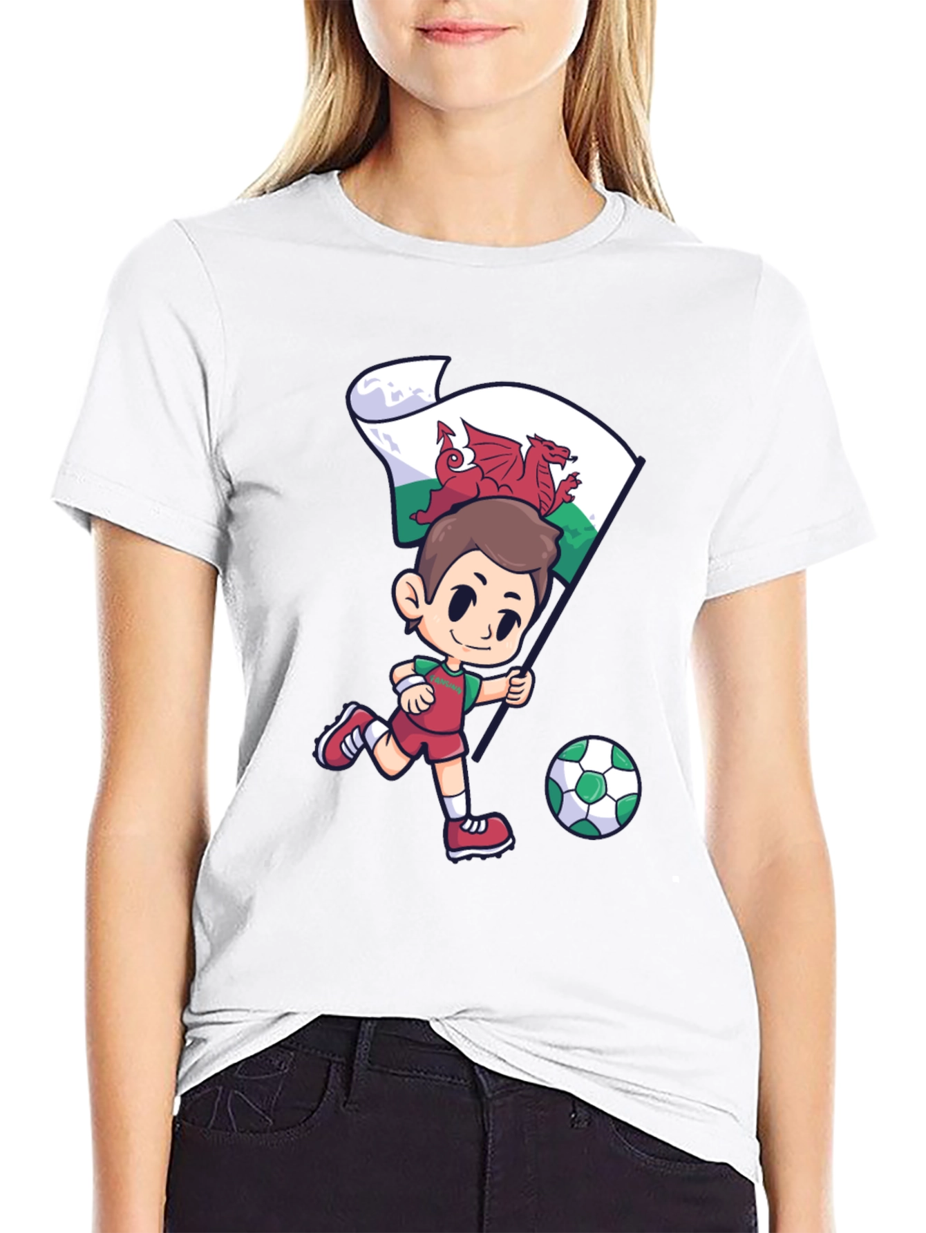Wales Football Fan T-Shirt - Dragon Soccer