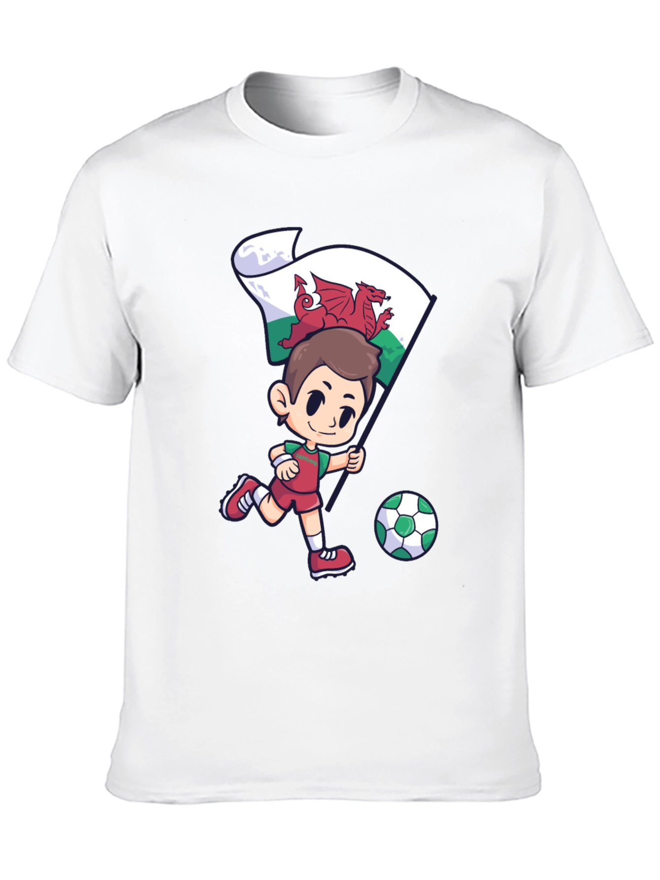 Wales Football Fan T-Shirt - Dragon Soccer
